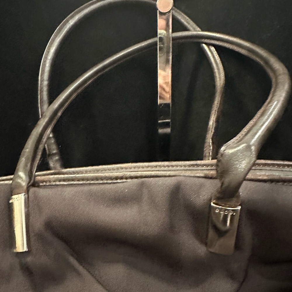 Gucci Dark Brown  Tote Bag with Leather Handles - Picture 6 of 16